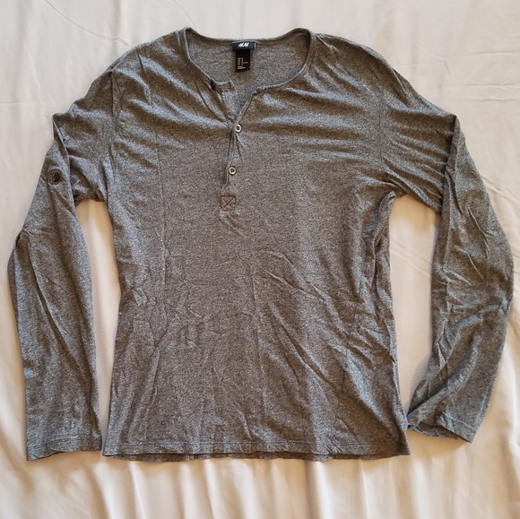H&M long sleeve gray t-shirt - Picture 1 of 4